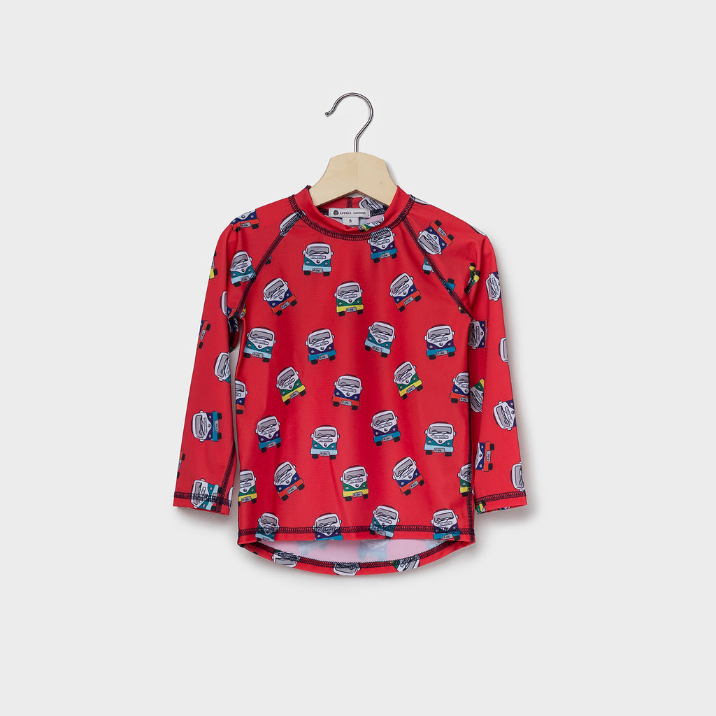 Red Kombi Van - Long sleeve rashie